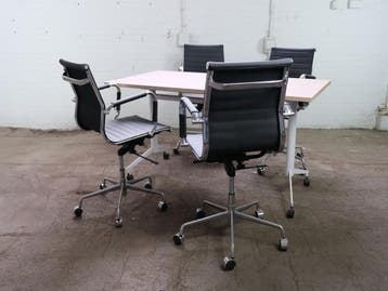 Zo goed als nieuwe Voortman klaptafel eiken wit verrijdbaar, Verzenden, Gebruikt