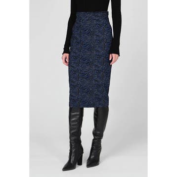 Pinko • blauw zwarte midi rok • 32 (IT38), Pinko, Nieuw, Maat 34 (XS) of kleiner, Verzenden
