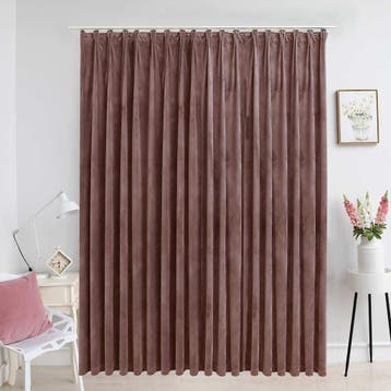 vidaXL Gordijn verduisterend met haken 290x245 cm fluweel, Verzenden, Nieuw, Roze