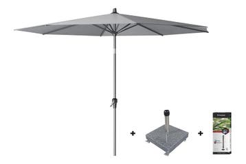 Platinum Riva parasol 3 m. rond - Premium - Manhattan + voet, Verzenden, Nieuw, Overige materialen