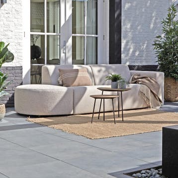 *WOONWINKEL* All-weather Tuinbank Met Ronde Hocker Links Bei, Verzenden, Nieuw