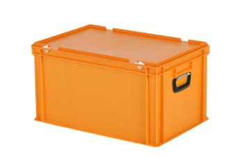 Koffer - 600 x 400 x H 335 mm - oranje - stapelbak met, Ophalen of Verzenden, Nieuw