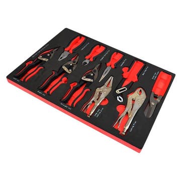Tangenset 10 delen - foam inleg, Ophalen of Verzenden, Nieuw