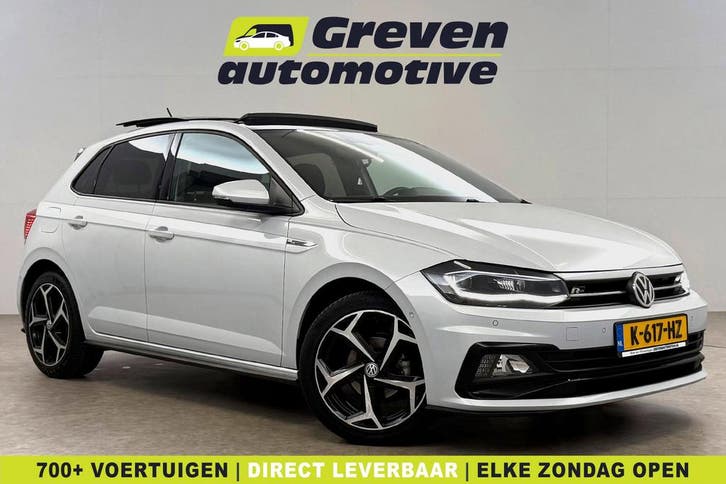 Volkswagen Polo 1.0 TSI R-Line | Pano | Virtual | Cruise |, Auto's, Volkswagen, Handgeschakeld, Benzine, Zilver of Grijs, Euro 6