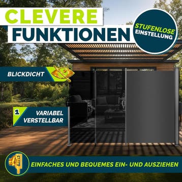 Windscherm uittrekbaar - Oprolbaar - Uitschuifbaar - Camping, Verzenden, Zo goed als nieuw
