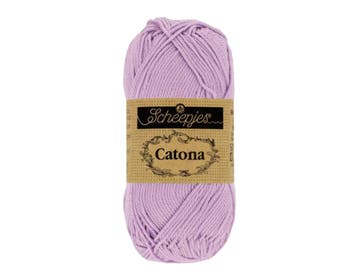 Scheepjes Catona 25g - 520 lavender - Haakgaren / Breigaren, Hobby en Vrije tijd, Breien en Haken, Ophalen of Verzenden, Nieuw