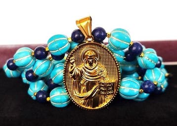 Lapis-lazuli & Howlite turquoise – Beschermheilige van