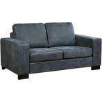 Leren bank Enjoy - 2 zits - Kenia Denim (blauw) - Poten, Huis en Inrichting, Banken | Bankstellen, 150 tot 200 cm, Nieuw, Ophalen of Verzenden