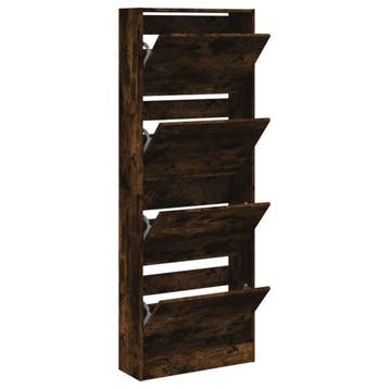 Schoenenkast 60x21cm - Gerookt Eiken - Retourdeal 41% Krt, Ophalen of Verzenden, Zo goed als nieuw, Modern