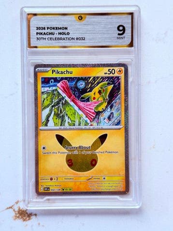 Pokémon - 1 Graded card - Pikachu 032/120 Foil, Promo card,, Nieuw