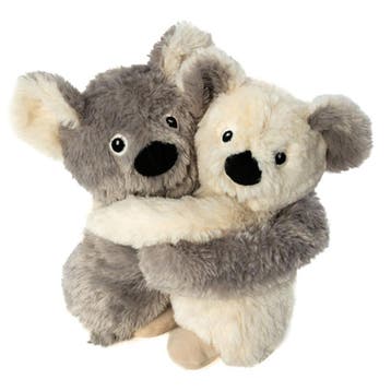 Warmte/koelte knuffel koala - pluche - 25 cm - grijs, Verzenden, Nieuw