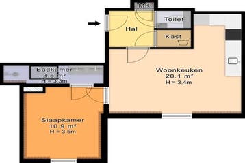 Appartement Eisenhowerlaan in Den Haag, Den Haag, Den Haag, Via bemiddelaar, Appartement