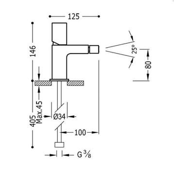 Wastafelmengkraan Tres Loft Colors 1-Knop Bidet Uitloop, Ophalen of Verzenden, Nieuw