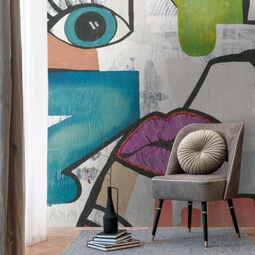 Profhome 398881-GU Fotobehang graffiti mat blauw paars 2,12, Huis en Inrichting, Verzenden