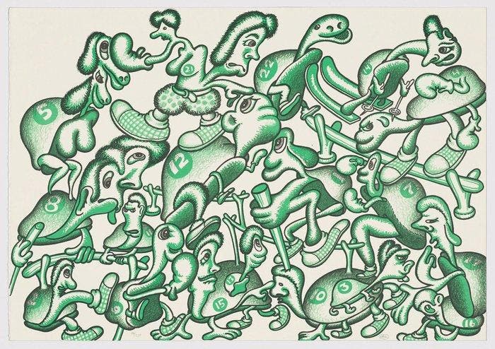 Peter Saul (1934) - Olympic centennial, Antiek en Kunst, Kunst | Designobjecten