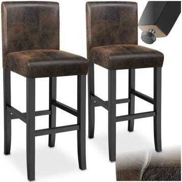 Barkruk van kunstleer - oud bruin, Set van 2, Huis en Inrichting, Verzenden, Nieuw