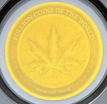 Tsjaad. 5000 Francs 2024, Maple Leaf, 1/200 oz (Zonder