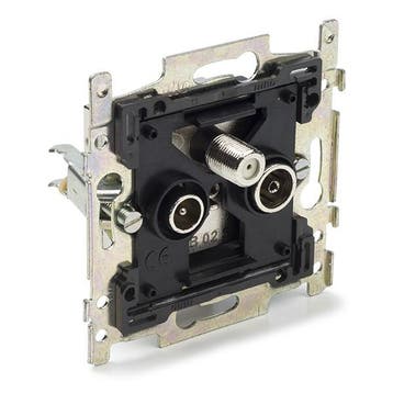 Coax wandcontactdoos - Hirschmann EDB 02 S (TV/FM/SAT), Verzenden, Nieuw