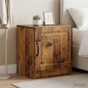 vidaXL Nachtkastje 2 st Oud hout 43 x 34,5 x 47 cm Bewerkt, Minder dan 45 cm, Verzenden, Nieuw, Minder dan 55 cm