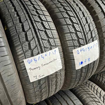 2 x Sunny 205-50-17 Winterbanden 7,5mm, Gebruikt, 17 inch, Band(en), Personenwagen