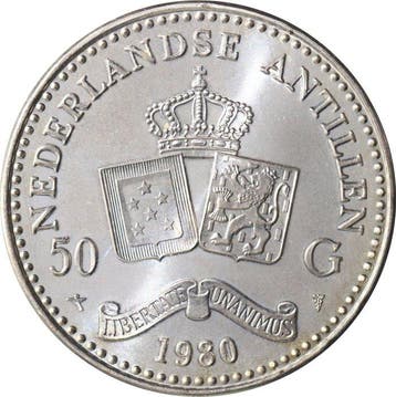 Nederlandse Antillen. Beatrix. 50 Gulden 1980 KWALITEIT