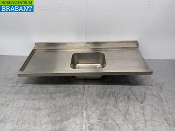 RVS Aanvoerblad met spoelbak 170,5 x 72 cm Horeca, Ophalen of Verzenden, Gebruikt