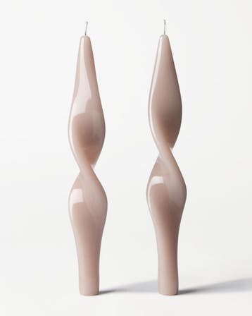 HEMA Dinerkaarsen XL 4.3x27cm gedraaid ivoor - 2 stuks, Verzenden, Nieuw