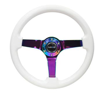 NRG Innovations Stuur Wit – Neo Chrome 350mm Hout, Ophalen of Verzenden, Nieuw, Universele onderdelen