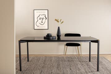 Eettafel - Alex - 190x90 cm - Zwart - Jörn, Verzenden, Nieuw