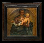 École Espagnole (XIX) - Madonna in Cathedra