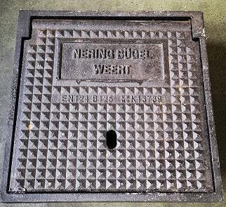 Straatkop gietijzer Ø315mm blind, Doe-het-zelf en Verbouw, Buizen en Afvoer, Ophalen of Verzenden