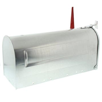 G2 Amerikaanse brievenbus US Mailbox - aluminium zilver, Tuin en Terras, Brievenbussen, Verzenden, Nieuw