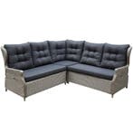 Ibiza dining hoek loungeset 3 delig verstelbaar grijs, Tuin en Terras, Tuinsets en Loungesets, Ophalen of Verzenden, Nieuw, Wicker