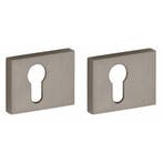 Set van twee PC-plaatjes Maya mat nikkel ongelakt, Verzenden, Nieuw