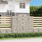 vidaXL Schanskorf gewelfd 200x30x180/200 cm gegalvaniseerd, Tuin en Terras, Bloembakken en Plantenbakken, 100 cm of meer, Verzenden