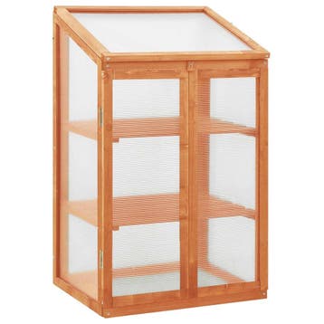 vidaXL Broeikas 60x45x100 cm vurenhout, Verzenden, Nieuw