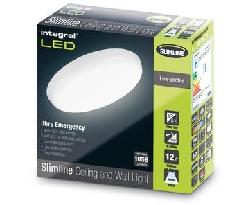 Integral LED Plafondlamp Ø25cm 12W 1200lm 4000K IP54 met..., Huis en Inrichting, Ophalen of Verzenden, Nieuw