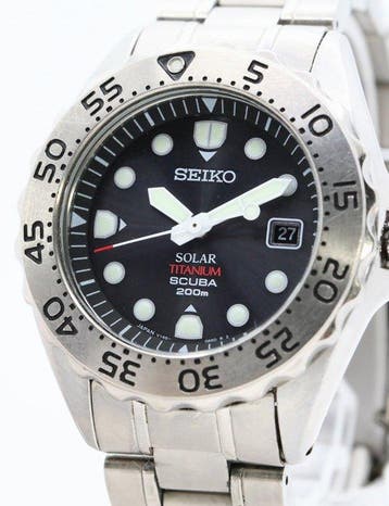Seiko - Prospex Scuba Solar Titanium - Zonder minimumprijs -