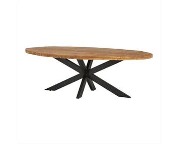 Eettafel Peru Ovaal mangohout - 210x100 cm, Huis en Inrichting, Ophalen of Verzenden, Nieuw
