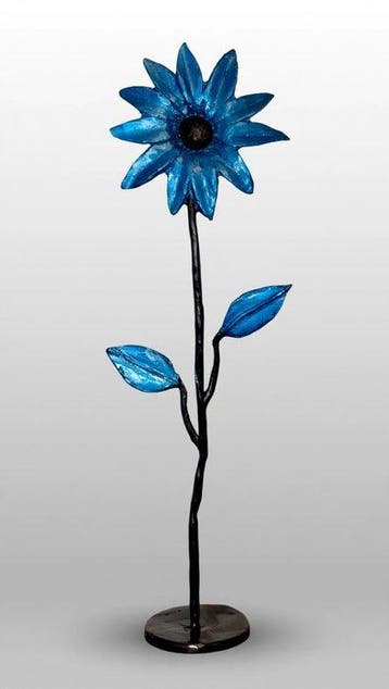 Derme Abdoulaye - sculptuur, Grande Fleur - 45 cm - Koud