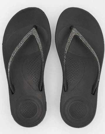 FitFlop IQUSHION - maat 40 - Dames Slippers - Zwart -, Verzenden, Nieuw