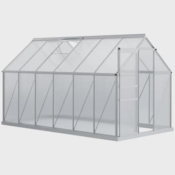 Outsunny Kassen 7,1 mÂ² Aluminium Polycarbonaat met Funderin, Verzenden, Nieuw