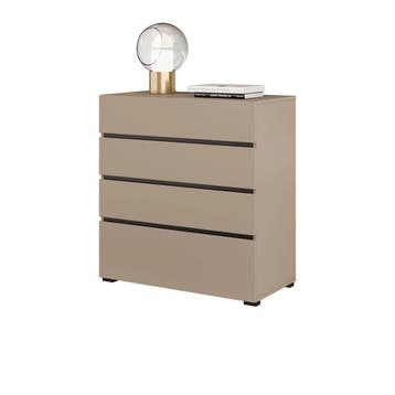 Ladekast Crotone - Taupe - 4 Lades, Verzenden, Nieuw