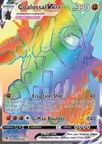 Coalossal VMAX 189/185 rainbow Vivid Voltage, Ophalen of Verzenden, Nieuw, Losse kaart, Foil