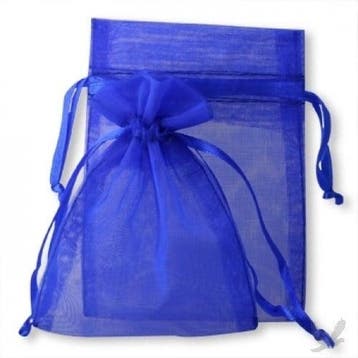 c.a. 100 x mini organza zakjes 5 x 7cm  donker blauw, Ophalen of Verzenden, Nieuw