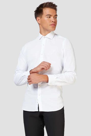 Opposuits Basic Overhemd Wit Heren, Ophalen of Verzenden, Nieuw