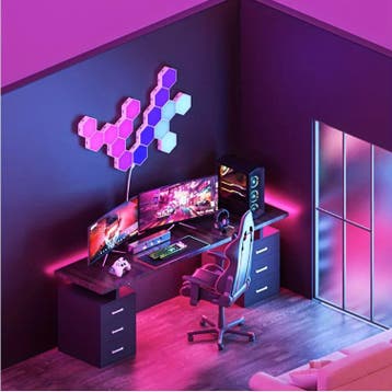RGB Hexagon Wandlamp LED Panelen App Muziek Sync Set, Verzenden, Nieuw