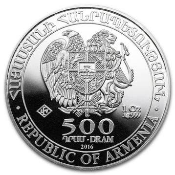 Noah Ark 1 oz 2016 (529.202 oplage), Verzenden, Munten