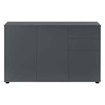 Commode Paarl druk en open 74x117x36 cm donkergrijs mat, Verzenden, Nieuw
