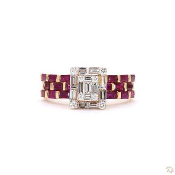 Ring - 18 karaat Geel goud - 2.03ct. tw. Diamant, Nieuw